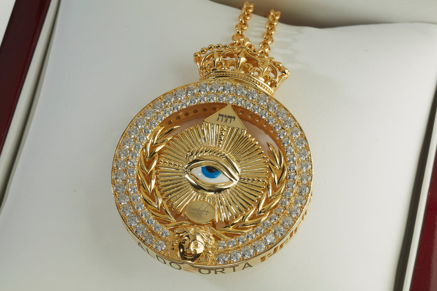 All Seeing Eye Medallion Pendant Large