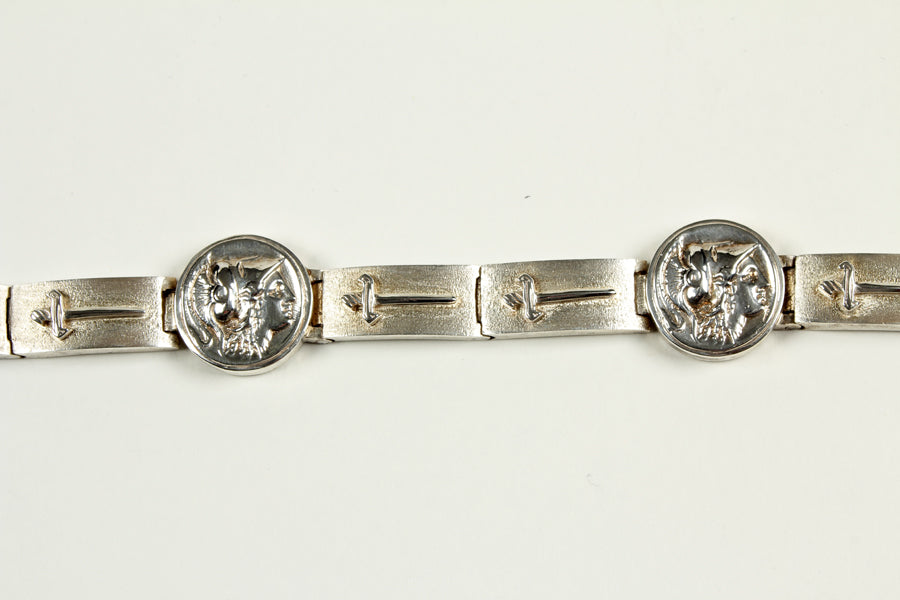 Athena Sword Link Bracelet Wide