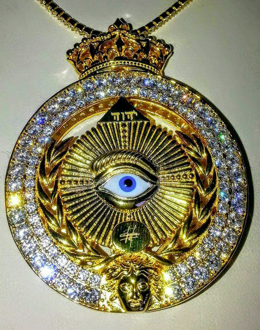 All Seeing Eye Medallion Pendant Small