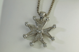 Maltese Cross (White Gold)